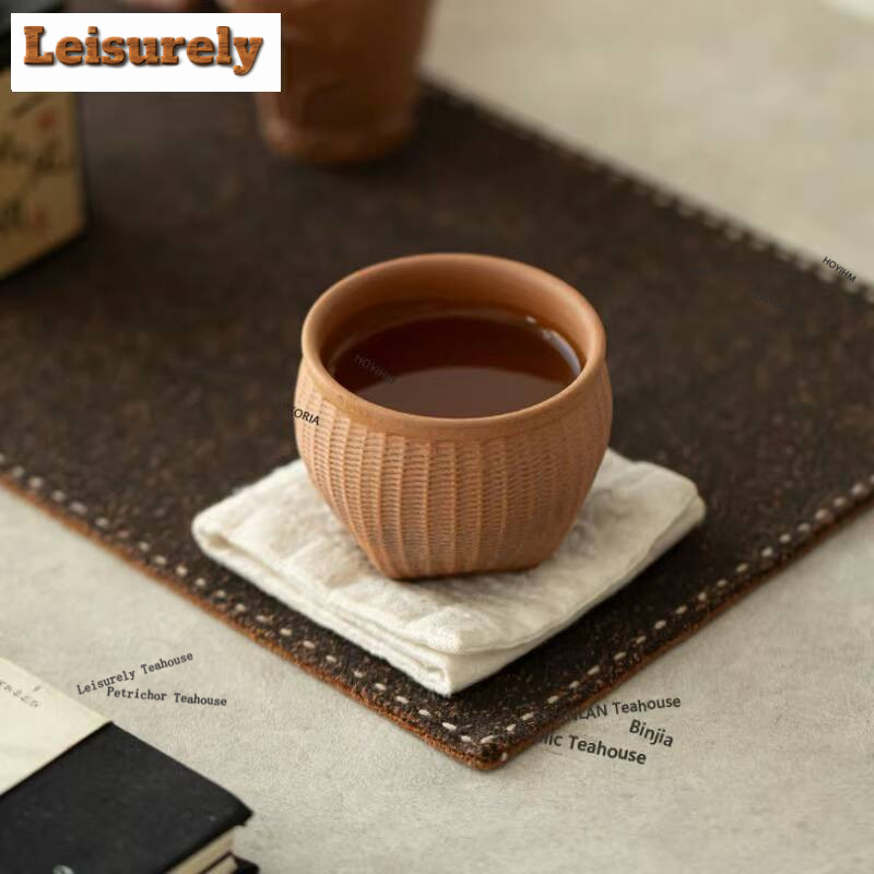Vintage Collectible Pottery - 100ml Old Rock Mud Handmade Teacup