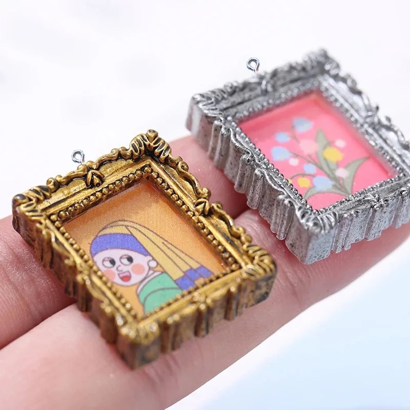 Vintage Collector - 10Pcs Flatback Cabochon Vintage Resin Photo