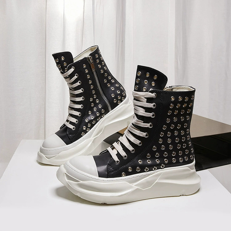 Vintage Zipper - Vintage Men Shoes High-TOP Platform Boots