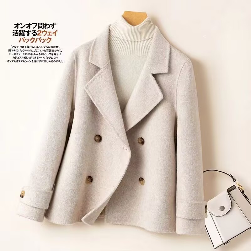 Vintage Toy Collector - High-Quality Double-Sided Woolen Coat For Women