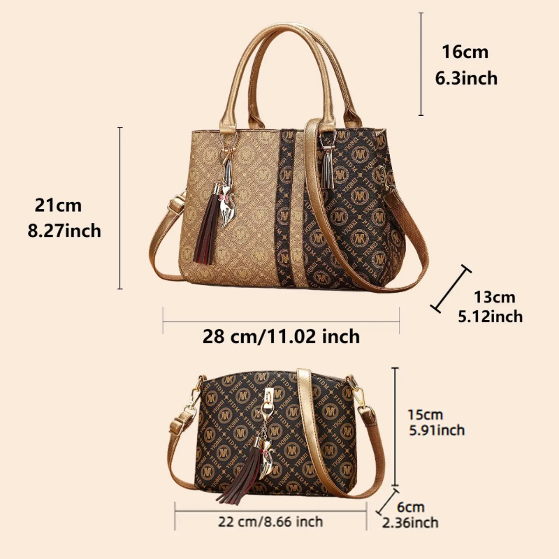 Women's Handbag Set with Shoul - огляд і ціна Vintage Zipper
