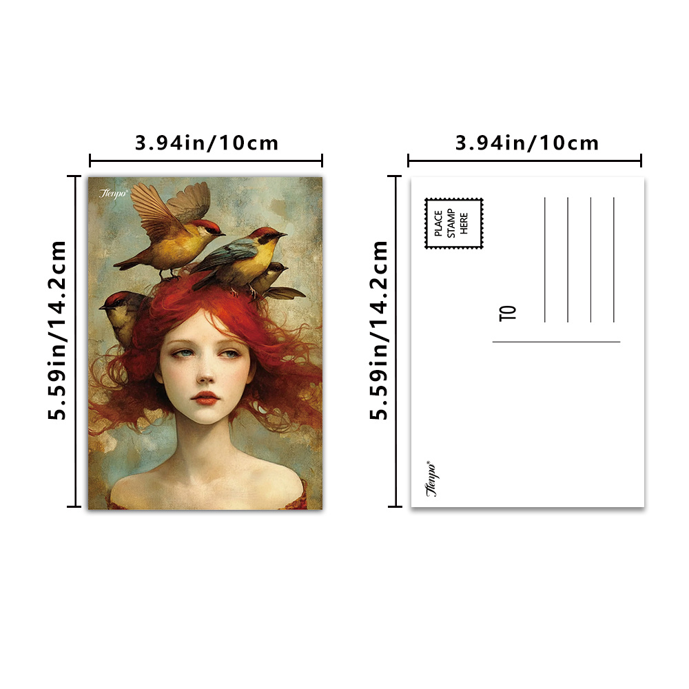 32pcs,Vintage Bird's Nest Head - огляд і ціна Collectible Vintage Greeting Cards