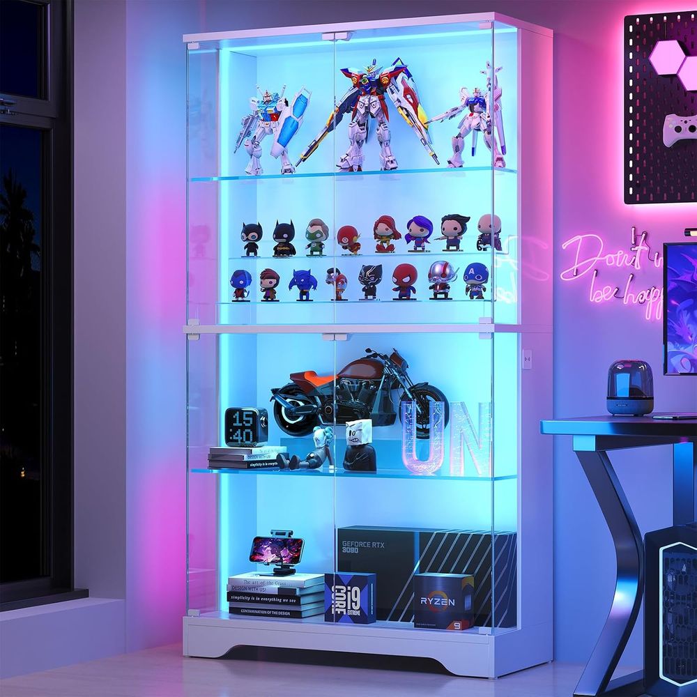 4-Tier Glass Display Cabinet w - огляд і ціна Collectible Collection