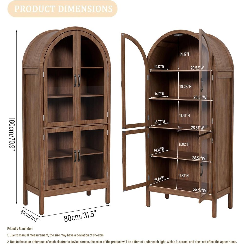 70.9 Tall Walnut Acrylic Glass - огляд і ціна Collectible Collection