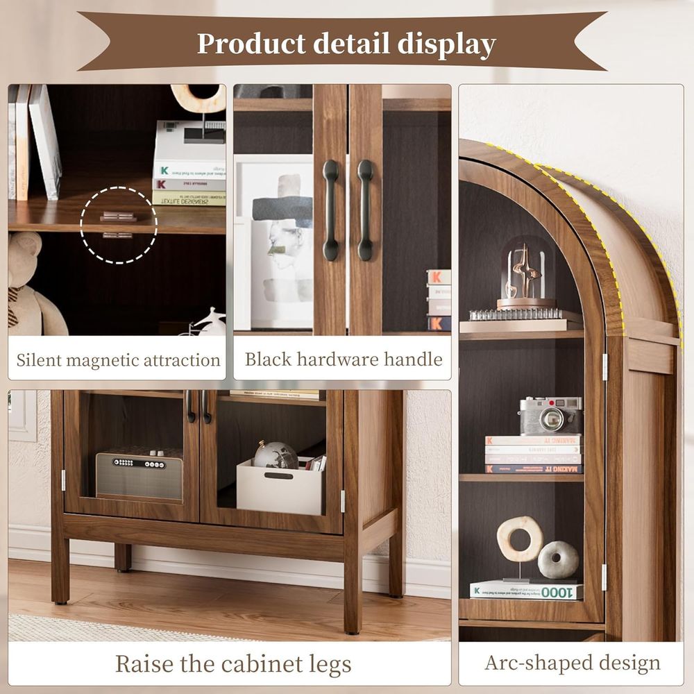 70.9 Tall Walnut Acrylic Glass - огляд і ціна Collectible Collection