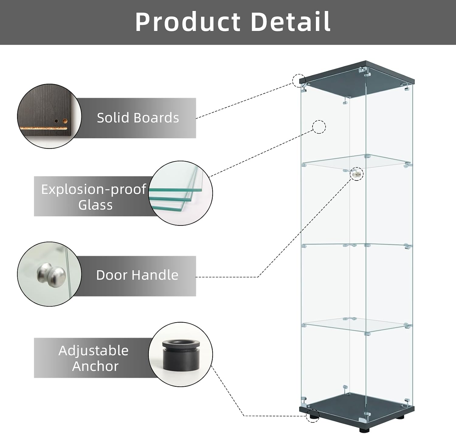Glass Display Cabinet With Loc - огляд і ціна Collectible Collection