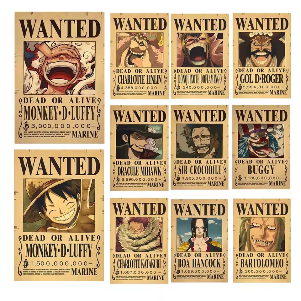 Anime One Piece Bounty Wanted  - огляд і ціна Vintage Collectible Items