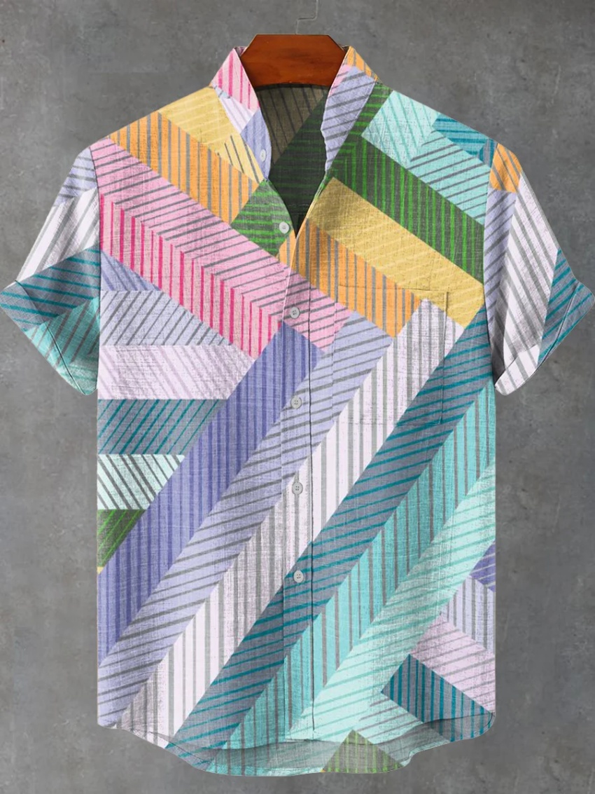 New Men's Short Sleeve Linen S - огляд і ціна Vintage Collectible Shop