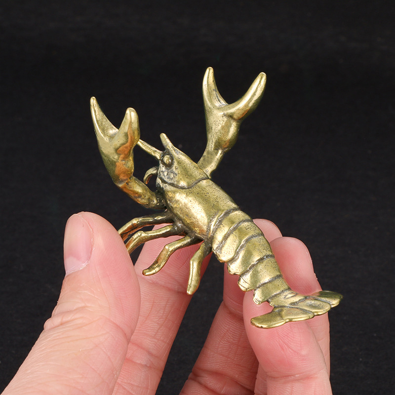 【F】Solid Brass Crayfish Orname - огляд і ціна Vintage Collectible Furniture