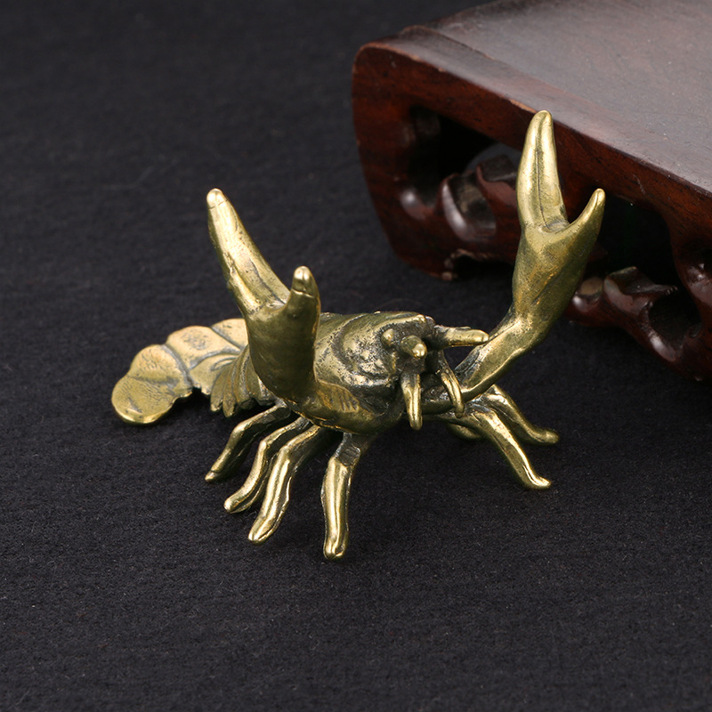 【F】Solid Brass Crayfish Orname - огляд і ціна Vintage Collectible Furniture