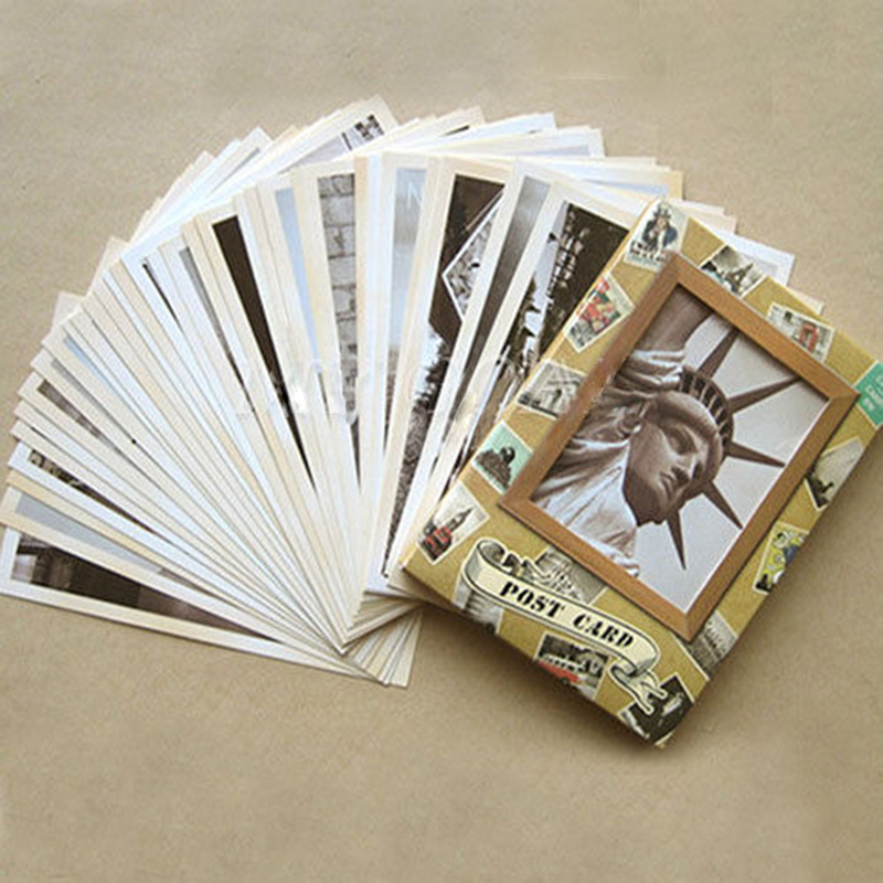New 32Pcs Vintage Famous Build - огляд і ціна Collectible Vintage Greeting Cards