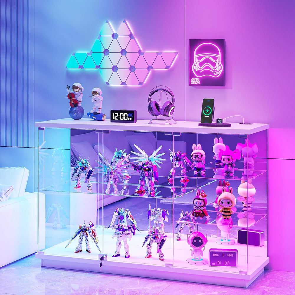 White High Gloss Glass Display - огляд і ціна Collectible Collection